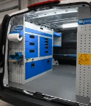 20 Parete sinistra Vito con cassetti, scaffali e portamorsa estraibile