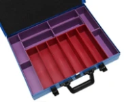 Allestimento valigia portaminuterie con vaschette P2060 e P2065