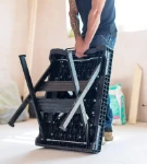 Apertura tavolo da lavoro con maniglia