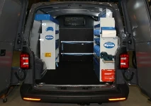 Furgone allestito per installazione di impianti di condizionamento