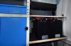 Pacco batterie al gel nel Boxer per compressori d'aria.