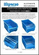 Nuovo contenitore in plastica con frontalino per furgoni