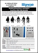 Ganci in acciaio e plastica per fori quadri